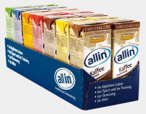 Allin-Trinknahrung für eine eiweißreiche sportgerechte Ernährung