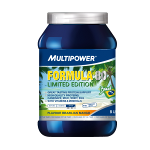 Formula 80 Eiweißpulver von Multipower in der limitierten Mango-Edition.